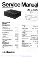 Technics - SUVX-820 - Service manual 